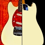 Fender Mustang guitar 1966 Vintage White original case