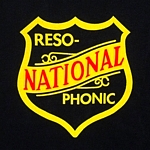 National Reso Phonic Resophonic resonator guitar, Model D. Square neck, spider bridge. Mint. With original hard shell case