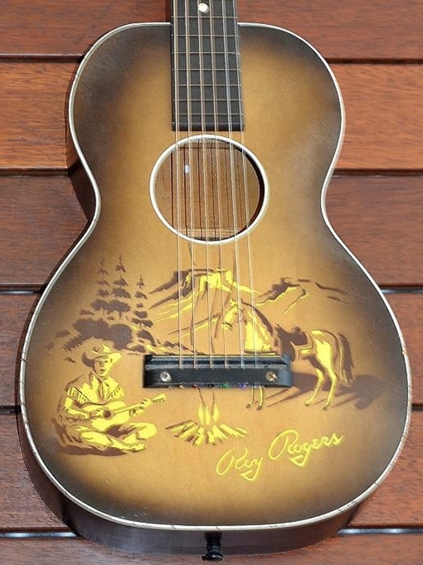 Roy Rogers 'Singing Cowboys' vintage acoustic guitar, 1950s. STUNNING condition