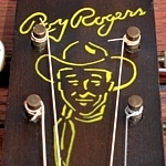 Roy Rogers 'Singing Cowboys' vintage acoustic guitar, 1950s. Cool design