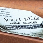 Stewart Male Custom - Tele Strat hybrid, 1986, eighties. Original hard shell case