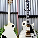 Gibson Custom Shop, Les Paul Custom. Alpine White and MOP inlays - wow!