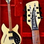 Rickenbacker 1987 model 330/12. White with Black chrome hardware. Only a Ric!