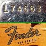 Fender Duo Sonic II, 1965. L-series, ohsc, Klusons, bakelite knobs!