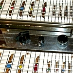 All original National Grand Console lap-steel, 1949. Controls