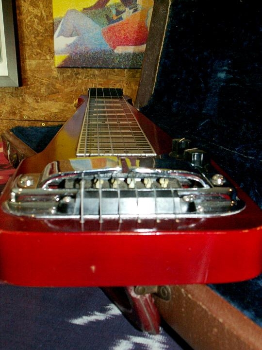 For their lap-steel range, Rickenbacker described this Cherry Red color as Fireglo!
