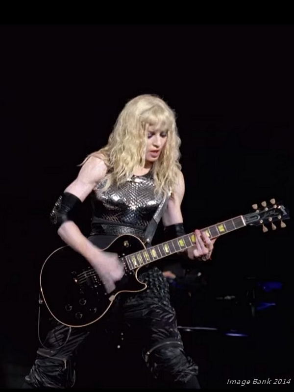 Madonna and her black Les Paul Standard