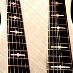Exotic white back, famous propeller inlays