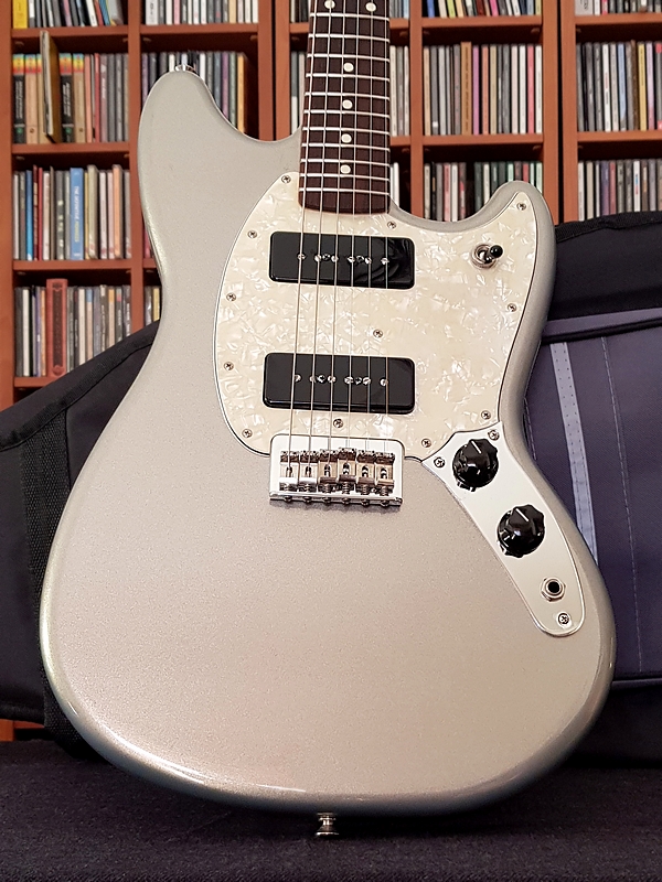 Fender Mustang 90, first year model – Inca Silver and P-90s