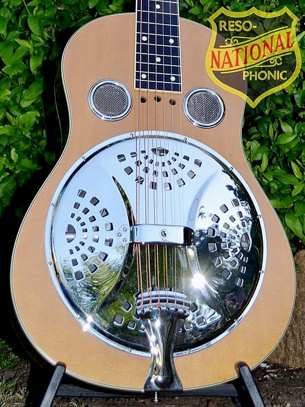 National Reso-Phonic guitar, Model D, square neck.  Original hard shell case