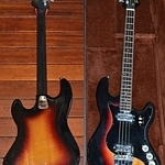 Hofner vintage bass, model 184, circa 1974. Original hard shell case