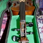 Bluegrass fiddle, owned by Slim Martin. Charlie Monroe, Slim and Wilma Martin