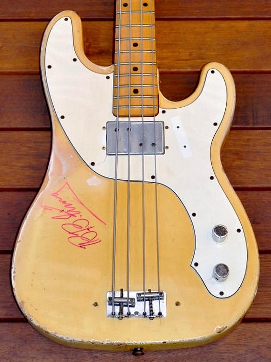 Sweet Felicia's much loved 1972 Tele Bass. Bought new in 1979